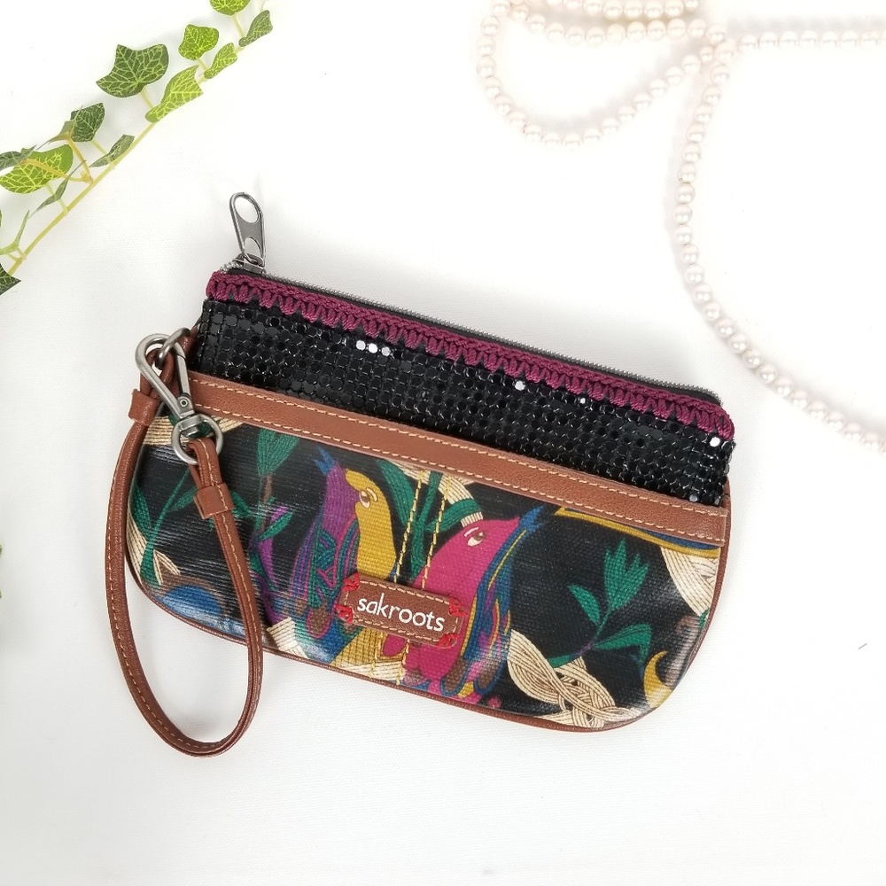 Sakroots Wristlet Wallet Clutch Purse